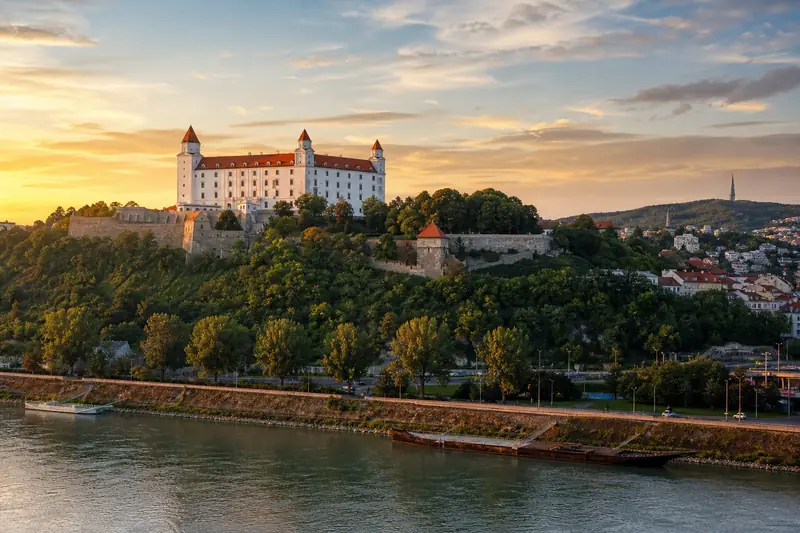Bratislava Castle on the hill above the Danube
