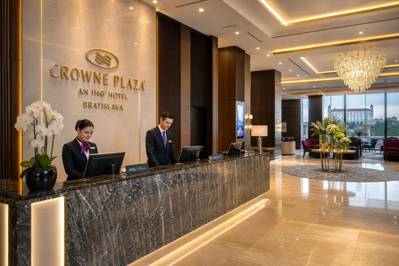Crowne Plaza hotel reception
