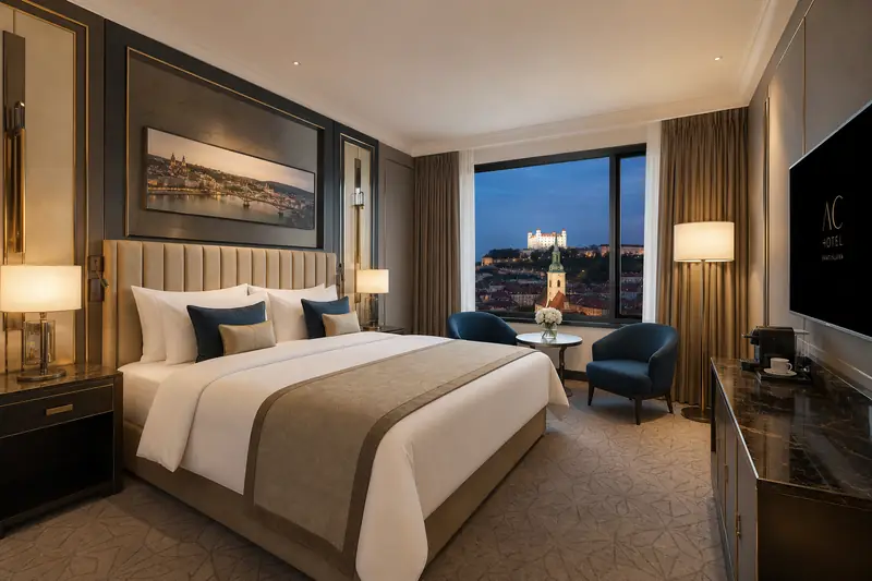 Bedroom in a Deluxe room