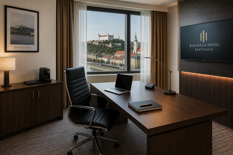 Business room with work desk