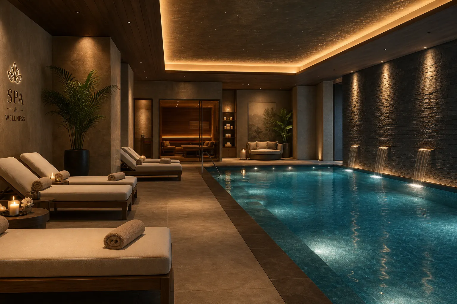 Serene spa and wellness center