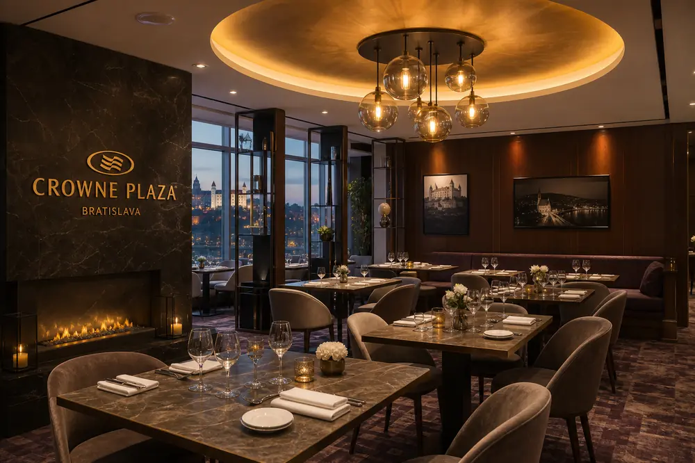 Interiér reštaurácie Crowne Plaza Bratislava